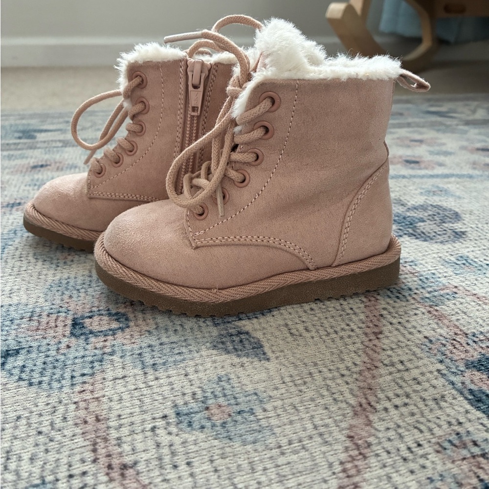 GAP Pink Fleece-Lined Kids Boots